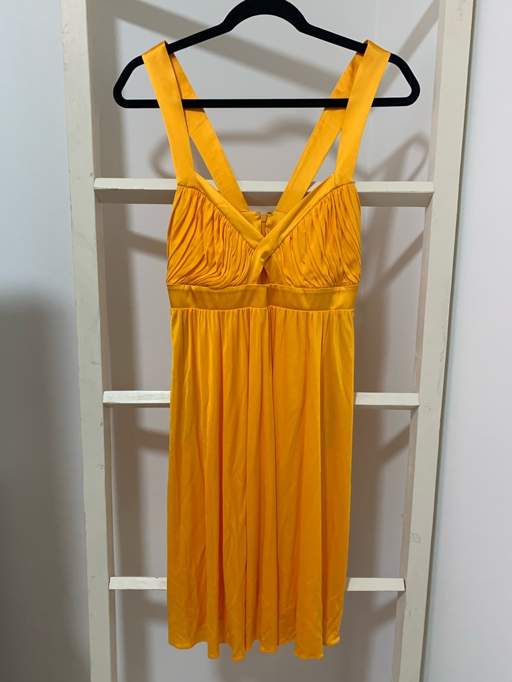 Marciano Golden Yellow Pleated Bust Dress